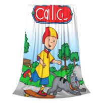 Caillou Animation Cartoon Knitted Blankets Coral Fleece Plush Anime Skateboard Lightweight Thin Throw Blanket Outdoor Bed Rug 75x90cm