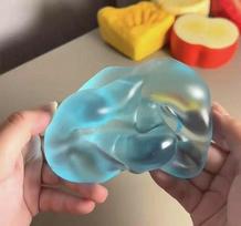Green Apple Squishy Toys Anti Stress Sensory Fidgets Toy Soft Simulated Transparent Blue Maltose Slow-rebound Decompression Toys