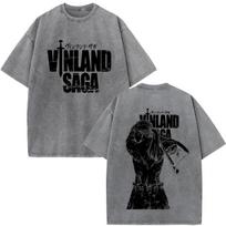 Anime Vinland Saga Manga Thorfinn Karlsefni Vintage Washed T Shirt Mens Women Casual Cotton Short Sleeve Oversized Tshirts S
