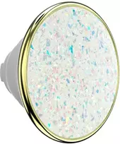 PopSockets PopTop Luxe Enamel Opal uchwyt i podstawka do telefonu balta