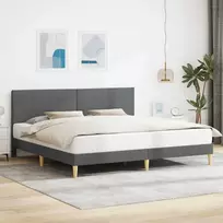 Lova Lovos rėmas su galvūgalio Tamsiai pilka 183 x 213 cm Audinys