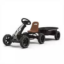 EXIT Foxy Pedal Go-Kart with Trailer - Espresso Juodas