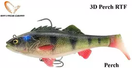 Minkštas masalas Savage Gear 3D Perch RTF Perch