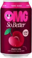 Gāzēts dzēriens OMG Cherry Cola, bundžā, 0.33l (DEP)
