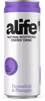 Pasiflorų, ananasų skonio gazuotas natūralus energetinis gėrimas, ALIFE, 0,33 l (skardinėje)