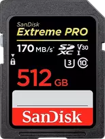 Atminties kortelė SANDISK Extreme 512GB SDXC Memory Card + 1 year RescuePRO Deluxe iki 180MB/s & 130MB/s Read/Write speeds, UHS-I, Class 10, U3, V30