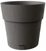 Stefanplast gėlių vazonas su padėklu Ethica Ø40x39cm pilka