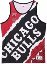 Įrėminti krepšinio marškinėliai su Jumbotron grafika, Mitchell & Ness NBA Chicago Bulls
