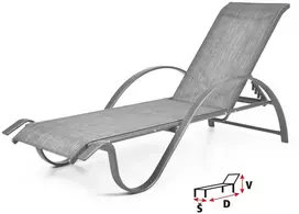 Sodo gultas HECHT SOFIA LOUNGER, aliuminis