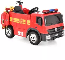 Akumuliatorinis gaisrinės automobilis vaikams HECHT 51818, 2x35W