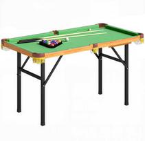 SPORTNOW sulankstomas biliardo stalas, mini biliardo stalas, 2 lazdos, 16 rutulių, trikampis, šepetys, žalias
