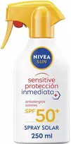 Nivea SUN SENSITIVE spray antialergias solares SPF50+ 250 ml