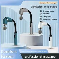2026 New Bending Design Fascia Gun 6-speed Frequency Conversion+multiple Massage Heads for Deep Relief of Muscle Soreness Home Massager