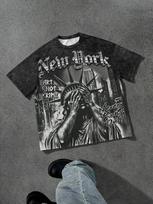 The 2026 summer new men's T-shirt features a casual fashionable comfortable soft and breathable 3D pattern print XS