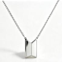 Kpop BTS Logotipo Pakabukas Karoliai Raktikaulio Grandinėlė Choker Mados Idolės Gerbėjų Prekės Papuošalai Dovana Moterims Vyrams ARMY gray