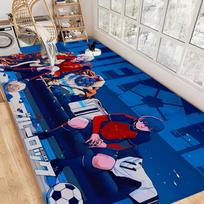 BLUE LOCK Anime Kitchen Mat Kids Room Bedroom Decoration Balcony Anti-Slip Doormat Living Room Alfombra 40cm x 60cm