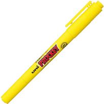 Mitsubishi Pencil Procky Twin Sign Extra Fine Fine Pack of 10 Water-Based Pen, + Tip, Yellow, PM120T.2,