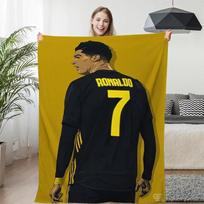 Fleece Antklodė Sofai Žieminė Šilta C-Cristiano Ronaldo Kelio Lova Stovyklavimui Flanelinė Pūkuota Minkšta Antklodė Karališko Dydžio Mikropluošto Patalynė 75x90cm