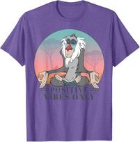 Disney The Lion King Rafiki Positive Vibes Only Vintage T-Shirt S