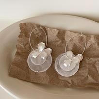 Petal Drop Tassel Earrings White/Gold Dangle Earrings Korean Shell Dangle Earrings  Beach D