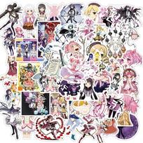 50PCS Puella Magi Madoka Magica Anime Stickers Cartoon Decals DIY Motorcycle Luggage Guitar Skateboard Funny Sticker Toy