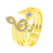 Sweet Jewelry Accessories Girls Gift Finger Buckle Women Jewelry Music Note Rings Geometric Rings