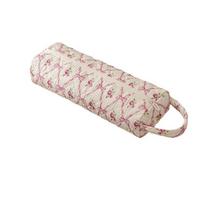 Soft Hair Dryer Storage Bag Large Capacity Quilting Cotton Curling Iron Carrying Case With Handle Portable Curler Storage Bag
