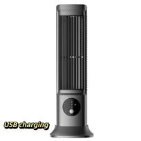Wireless Use Hole-Free Mount Fan USB Rechargeable Leafless Cooling Fan  Kitchen Counter