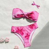 Girls' Colorblock Bikini Set, Two-Piece Swimsuit for Kids 10