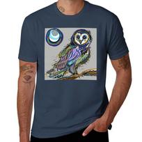 Owl At Night Tshirt Gym Wear Breathable Short Sleeve Tee S