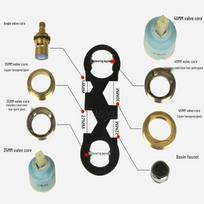 Kitchen Sink Faucet Hot/Cold Mixer Valve Core Repair Parts Valve Core Removal Wrench