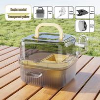 Large Washable Hamster Cage with Breeding Box, Villa Platform, and Running Wheel