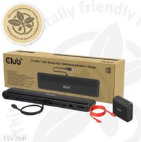Club3D USB-C 12in1-Dock DP1.4/2xHDMI/2xUSB-C/ 8K30Hz PD100W retail, Juoda