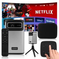 Projektorius Nešiojamas projektorius Overmax Multipic 8.1 | 4K | Android 9.0 | Wi-Fi | Bluetooth | Iki 200" | Netflix | Disney+ | Max | YouTube | Prime Video | Integruota baterija