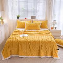 Throw Blanket for Couch Sofa: Soft Fleece Plush Sherpa - Fuzzy Fluffy Warm Lightweight 100*120cm