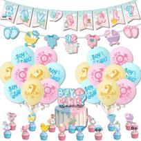 36Pcs Gender Reveal Party Supplies Balloons Banner For Baby Shower Christening