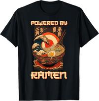 Juokingas T-shirtas „Maitinamas japoniškais ramen makaronais“ Estetinis Meno Dovana Unisex S