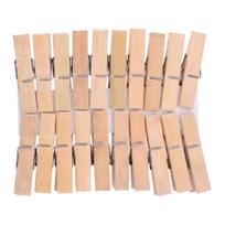 Pack of 20 Natural Bamboos Clothespins Bamboos Clip With Rustproof Spring for Laundry Craft Home Organization 1