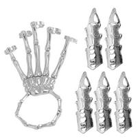 6Pcs Mechanical Metal Rings Edgy Punk Hip Hop Rings Irregular Metal Geometry Rings for Women Men Adjustable Open Rings