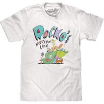 Tee Luv Men's Rocko's Modern Life Shirt - 90s Cartoon Cast T-Shirt S