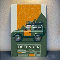 Vintage Metal Sign Poster Camel Trophy Defender Car Wall Art 8x12 Inch 20x30 įvairiaspalvis