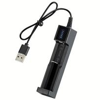 Naujas 18650 įkroviklio įkrovimo 3,7 V ličio jonų akumuliatoriaus įkroviklis USB universalus išmanusis 1 lizdo įkroviklis ličio baterijų įkrovimo adapteris