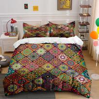Colorful Geometric Pattern Bedding Set Bedding set (1 duvet cover, 2 pillowcases, duvet not included) 135x200cm