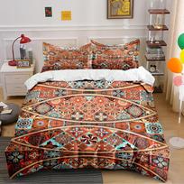 Bohemian Floral Geometric Bedding Set Bedding set (1 duvet cover, 2 pillowcases, duvet not included) 135x200cm