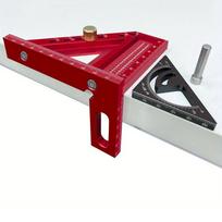 Precision Hole Scribing Multi Angle Ruler Red and Gray Carpenter Square  Engineering