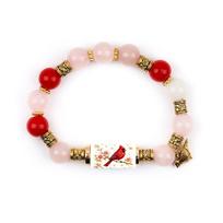 Elastic Metal Tube Crystal Bracelet with Pendant Beaded Bracelet  Holiday Gatherings A