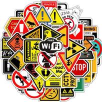 10/30/50PCS Warning Stickers Danger Banning Skateboard Fridge Guitar Laptop Motorcycle Travel Classic Toy Cool Decals Sticker