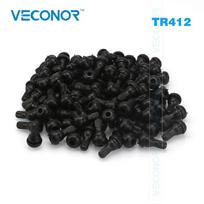 TR412 TR413 TR414 PVR70 Snap-In Tire Valve Stems Short Black Rubber Wheel Replacement With Dust Cap 50pcs TR412