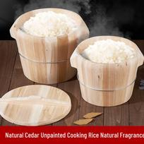 Traditional Fir Wood Steaming Rice Barrel