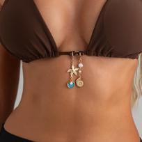 Zinc Zinc Alloy Beaded Key Chain DIY Bikini Pendant Exquisite Chest Chain  Bag Pendant Style 2